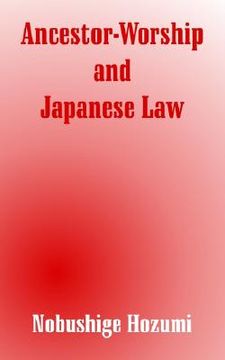 portada ancestor-worship and japanese law (in English)