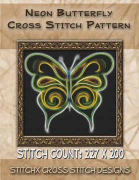 portada Neon Butterfly Cross Stitch Pattern