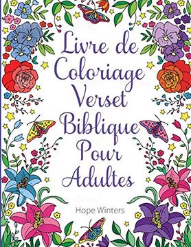 portada Livre de Coloriage Verset Biblique Pour Adultes: Un Livre Chrétien à Colorier 