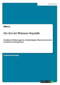 portada Die Zeit der Weimarer Republik