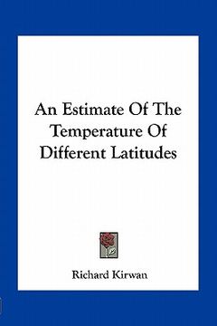 portada an estimate of the temperature of different latitudes (en Inglés)