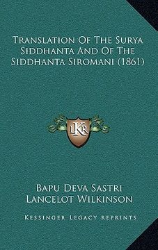 portada translation of the surya siddhanta and of the siddhanta siromani (1861) (in English)