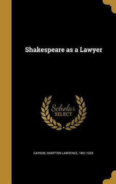 portada Shakespeare as a Lawyer (en Inglés)