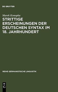 portada Strittige Erscheinungen der Deutschen Syntax im 18. Jahrhundert 