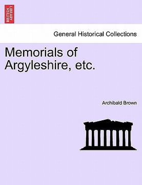 portada memorials of argyleshire, etc. (in English)