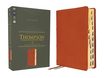 portada Esv, Thompson Chain-Reference Bible, Genuine Leather, Calfskin, Tan, red Letter, Thumb Indexed