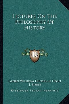 portada lectures on the philosophy of history