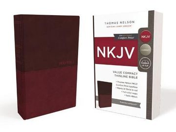 portada Nkjv, Value Thinline Bible, Compact, Leathersoft, Burgundy, red Letter Edition, Comfort Print 