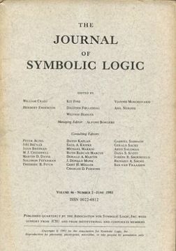 portada THE JOURNAL OF SYMBOLIC LOGIC. VOLUME 46. NUMBER 2. JUNE 1981.