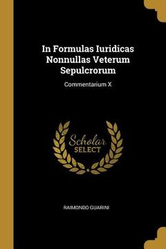 portada In Formulas Iuridicas Nonnullas Veterum Sepulcrorum: Commentarium X (en Latin)