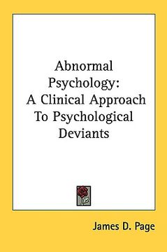 portada abnormal psychology: a clinical approach to psychological deviants