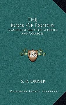 portada the book of exodus: cambridge bible for schools and colleges (in English)