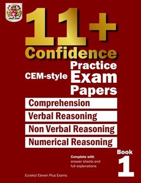 portada 11+ Confidence: Cem-Style Practice Exam Papers Book 1: Complete With Answers and Full Explanations: Volume 1 (en Inglés)