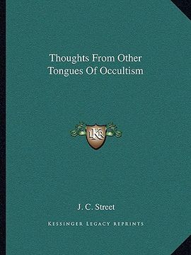 portada thoughts from other tongues of occultism (en Inglés)
