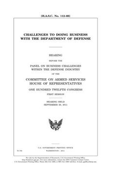 portada Challenges to doing business with the Department of Defense