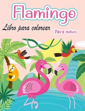 portada Libro Para Colorear de Flamencos Para Niños