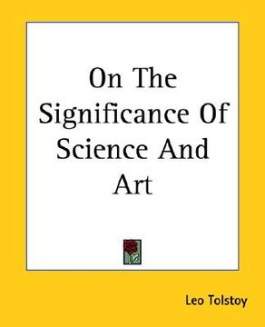 portada on the significance of science and art (en Inglés)