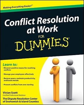 portada Conflict Resolution at Work For Dummies (en Inglés)