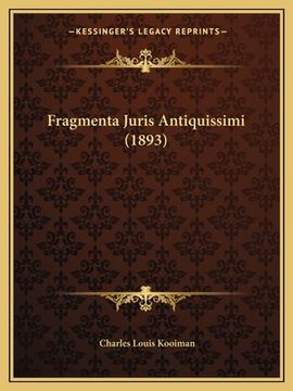 portada Fragmenta Juris Antiquissimi (1893) (en Latin)