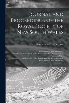 portada Journal and Proceedings of the Royal Society of New South Wales; v.116: pt.3-4: nos.329-330 (1983) (en Inglés)