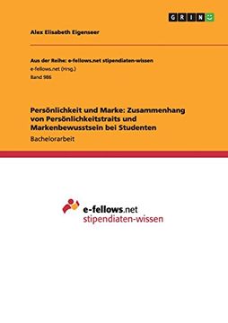 portada Persönlichkeit und Marke: Zusammenhang von Persönlichkeitstraits und Markenbewusstsein bei Studenten (German Edition)