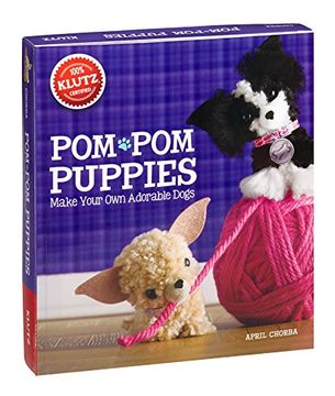 portada Klutz Pom-Pom Puppies: Make Your Own Adorable Dogs Craft Kit (en Inglés)