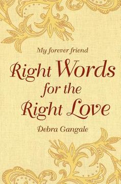 portada right words for the right love (en Inglés)