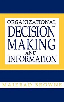 portada organizational decision making and information (en Inglés)
