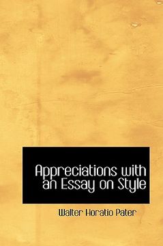 portada appreciations with an essay on style (en Inglés)