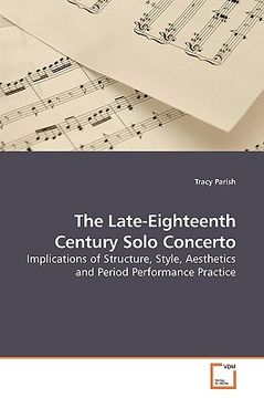 portada the late-eighteenth century solo concerto (in English)