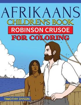 portada Afrikaans Children's Book: Robinson Crusoe for Coloring (en Inglés)