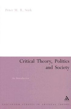 portada critical theory, politics and society: an introduction (en Inglés)