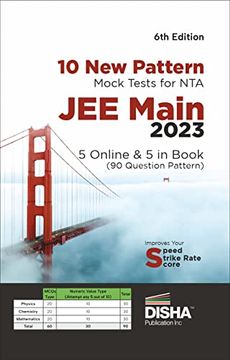 portada 10 new Pattern Mock Tests for nta jee Main 2023 - 5 Online & 5 in Book (90 Question Pattern) 6th Edition Physics, Chemistry, Mathematics - pcm Optional Questions Numeric Value Questions Nvqs 100% Solutions (Paperback) (in English)