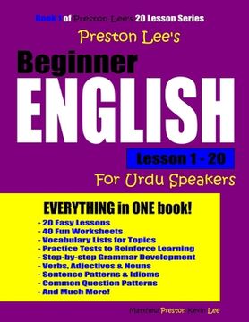 portada Preston Lee's Beginner English Lesson 1 - 20 For Urdu Speakers (en Inglés)