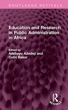 portada Education and Research in Public Administration in Africa (Routledge Revivals) (en Inglés)