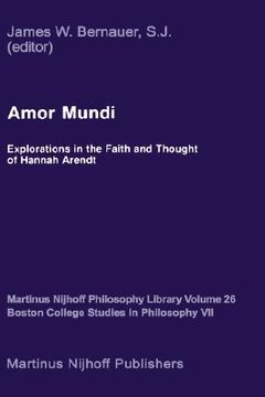 portada amor mundi: explorations in the faith and thought of hannah arendt (in English)