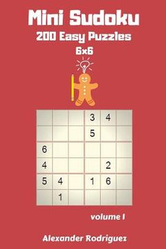 portada Mini Sudoku Puzzles -200 Easy 6x6 vol. 1 (en Inglés)