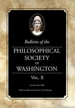 portada Bulletin of the Philosophical Society of Washington: Volume X (in English)