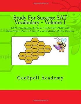 portada Study for Success: Sat Vocabulary - Volume 1: 1,000 Vocabulary Words for Sat, Act, Psat With Definitions, Parts of Speech and Multiple Choice Quizzes (in English)