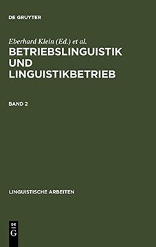 portada Betriebslinguistik und Linguistikbetrieb 