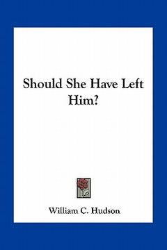 portada should she have left him? (in English)