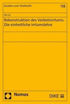 portada Rekonstruktion des Verbotsirrtums: Die Einheitliche Irrtumslehre (en Alemán)