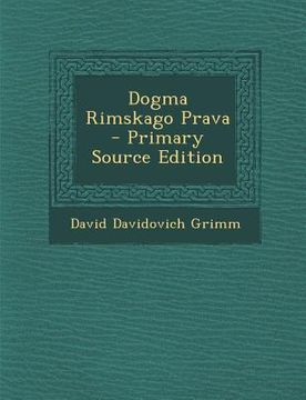 portada Dogma Rimskago Prava (in Russian)
