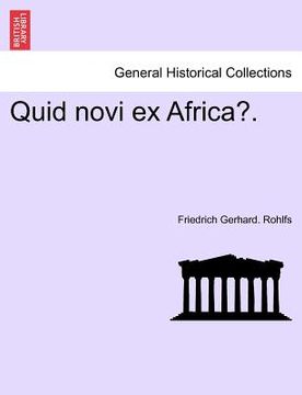 portada Quid Novi Ex Africa?. (en Latin)