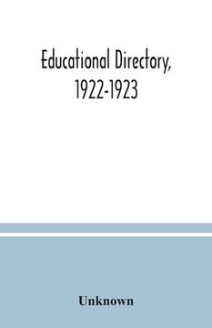 portada Educational directory, 1922-1923 (en Inglés)