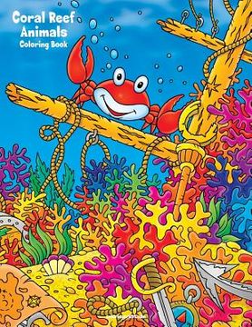 portada Coral Reef Animals Coloring Book (en Inglés)