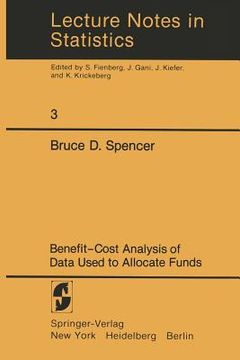 portada benefit-cost analysis of data used to allocate funds (en Inglés)