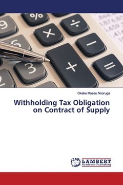 portada Withholding Tax Obligation on Contract of Supply (en Inglés)