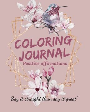 portada Coloring Journal Positive Affirmations. (en Inglés)