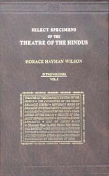portada Select Specimens of the Theatre of the Hindus 2 vol set